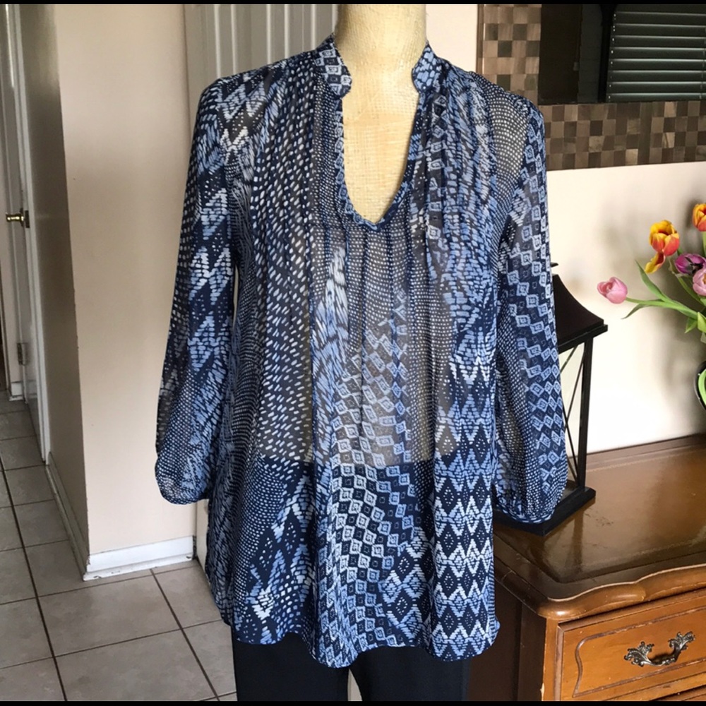 Pleione Sheer Printed Top